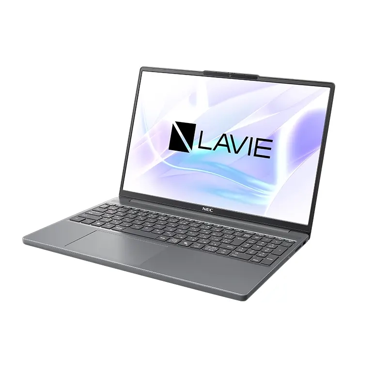 LAVIE Direct N15 Slim(ルナグレー)正面斜め