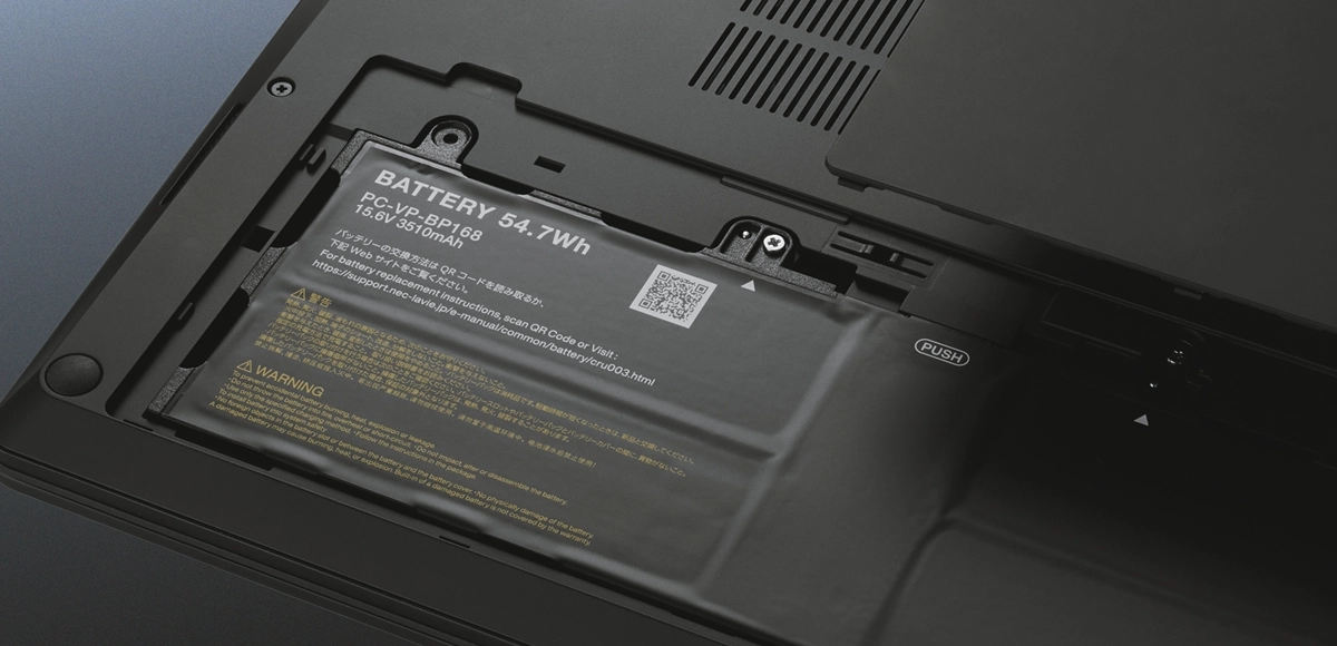 バッテリー・SSD・メモリを簡単で安全に交換/増設可能