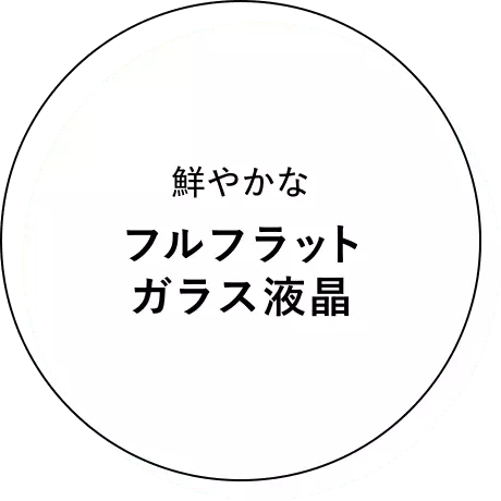 鮮やかな フルフラットガラス液晶