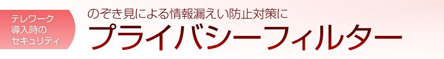 テレワーク導入時のセキュリティ。のぞき見による情報漏えい防止対策に