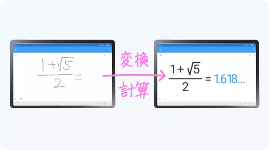 手書き計算の写真